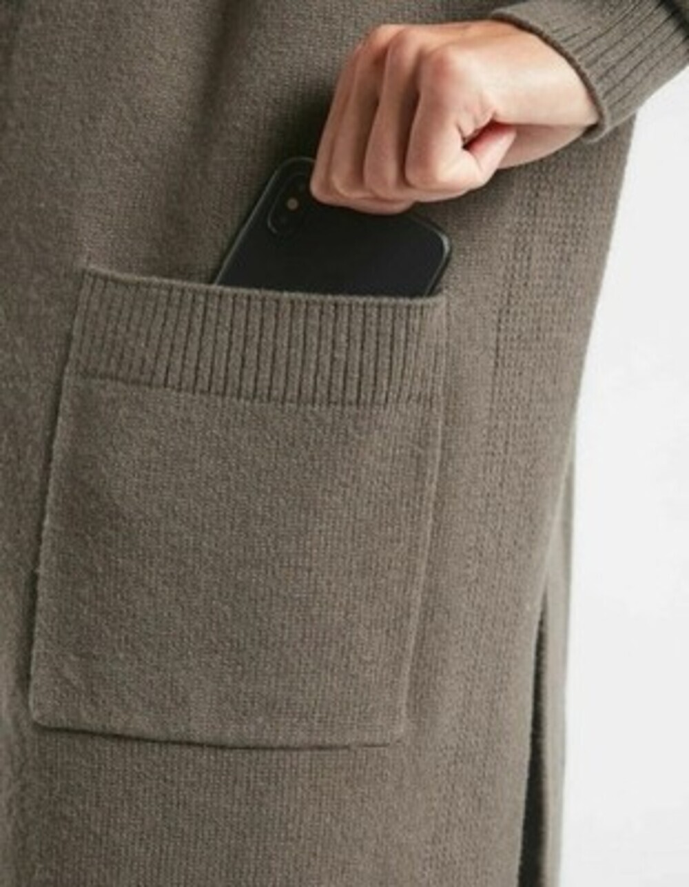 Athleta Spirit Wool Cashmere Wrap Oversized Silt Taupe Heather Size SP - Picture 6 of 8